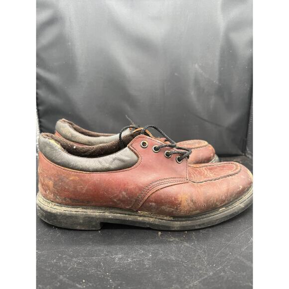 Red Wing Moc Toe Oxford Shoes Men\'s Burgundy Leather Super Sole 13